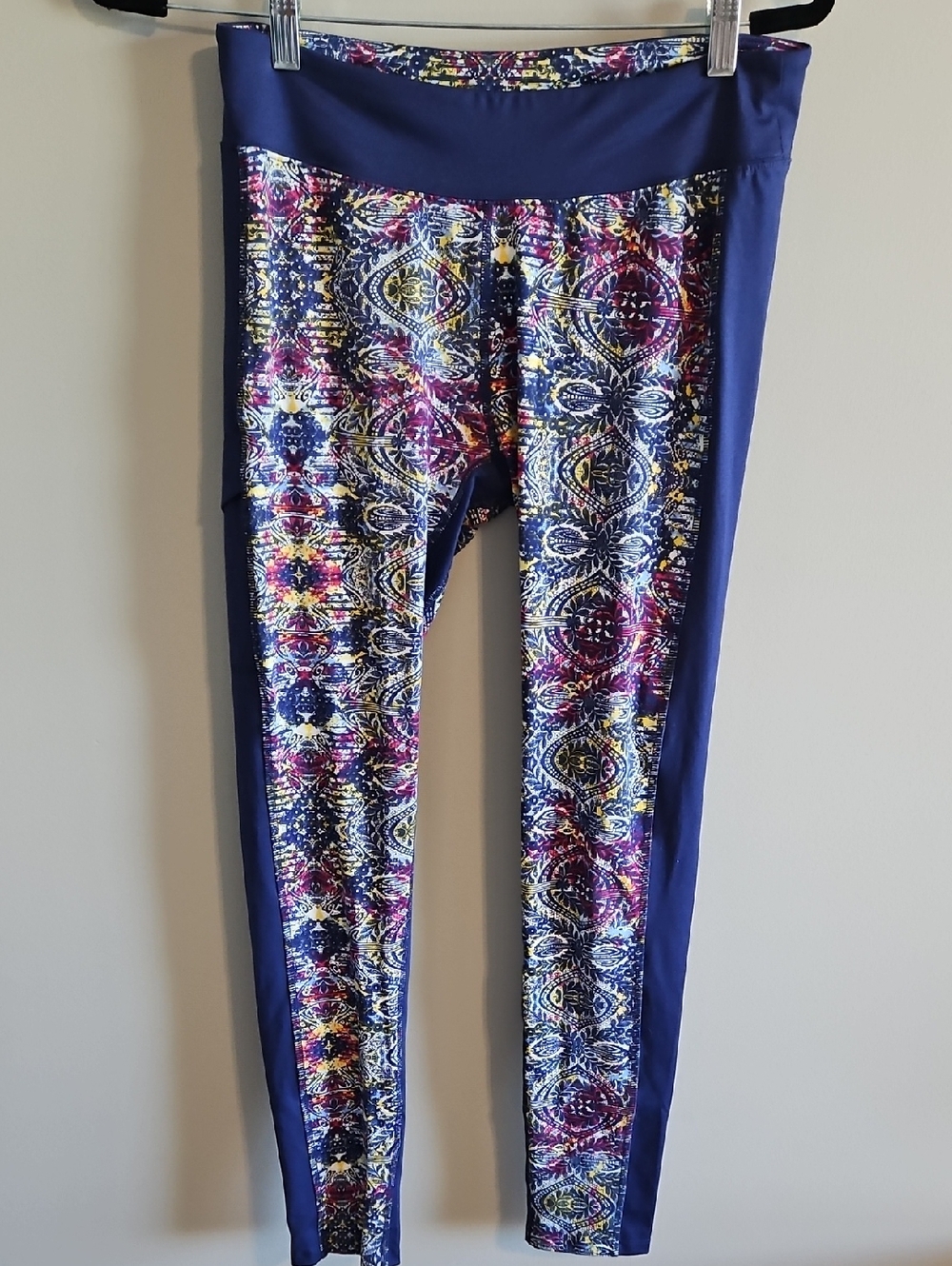 Soybu Navy Multicolor Printed Womens' Leggings L